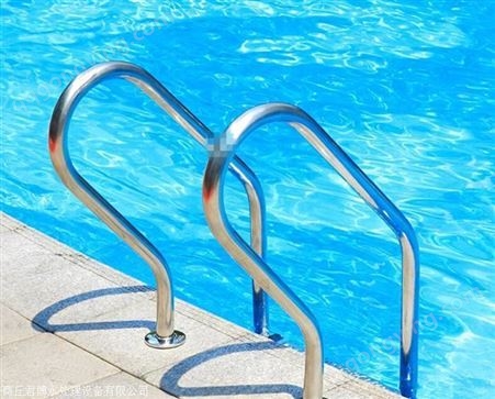 水上乐园泳池配套设备 双面扶手不锈钢304 游泳池下水扶梯