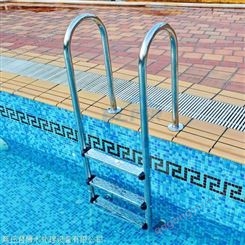君博直供 耐磨304泳池不锈钢扶梯  承重强泳池水下扶梯