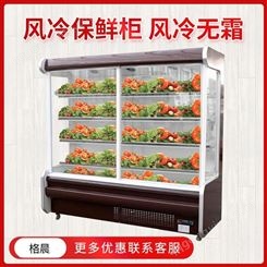 超市水果保鲜风幕柜 格晨风幕柜 冷冻立式大冰柜