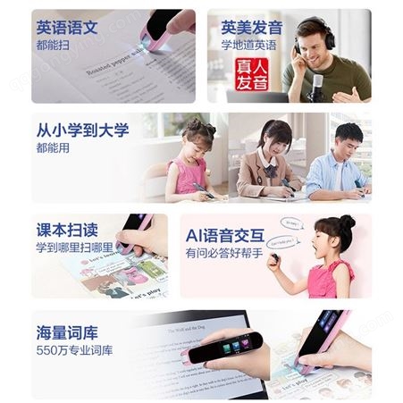 科大讯飞1.9英寸扫描笔中小学生翻译笔英语学习扫读笔智能点读笔