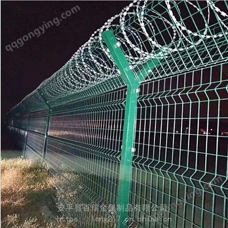 百瑞飞行区钢筋网围界隔离栅 Y型机场护栏网 量大优惠