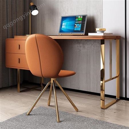 意式极简书桌家用电脑办公桌书椅组现代简约写字台书房家具DF-196