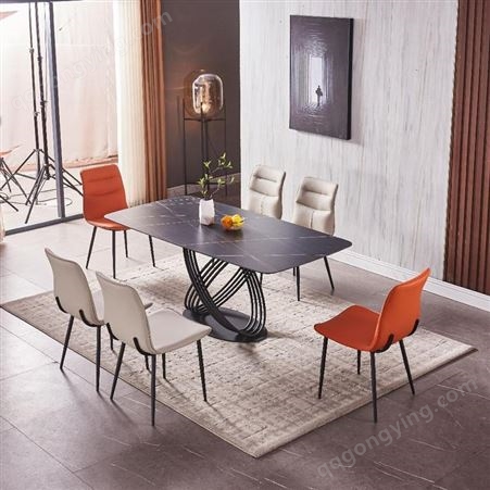鼎富DF550皮革梳妆台椅子 北欧书桌餐厅靠椅 家用餐椅