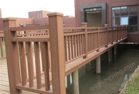 木塑护栏园林河道定制生态围栏凉亭花园防腐塑木栏杆