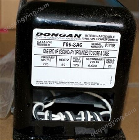 供应dongan点火变压器F06-SC2/燃烧器配件美国东安变压器
