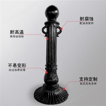 深圳工程推荐铸铁罗马柱 工匠 厂家定制 铸铁景观铁链立柱