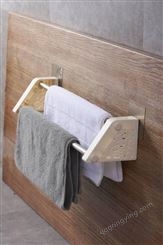 新款创意浴室塑毛巾架 免打孔双杆毛巾杆 免打孔置物架批发