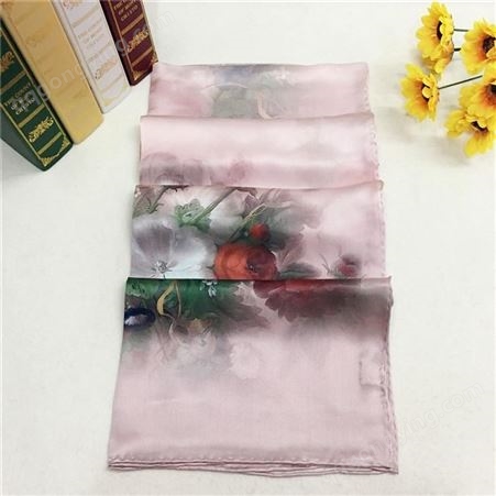 订做真丝丝巾厂家直供来图定做秋季新款真丝丝巾定制