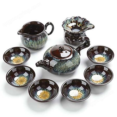 功夫茶具套装 陶瓷泡茶壶盖碗茶杯 创意日式简约家用泡茶器