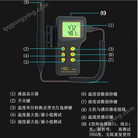 希玛 AR847+ 温湿度计 工业温湿度计 温湿度检测仪