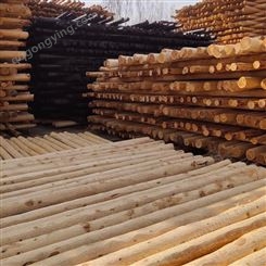 盛金源  生产 9米木杆 D13 通讯油木杆  防腐线杆 油炸杆 电力木杆  木杆厂家 6-10米 抱箍 夹板