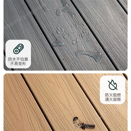 塑木地板厂家批发 户外塑木地板 木塑复合板 三代共挤塑木地板