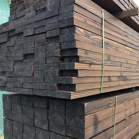 碳化木批发 南旗碳化木厂家批发 表面碳化木材 景观碳化木等 可定尺加工