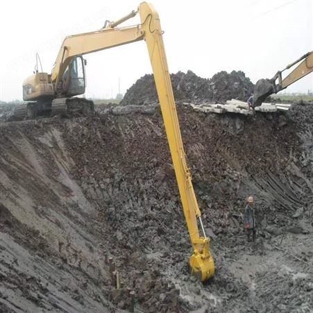 24米加长臂厂家   挖掘机加长臂黑龙江市场报价    清淤加长臂出售