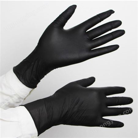 玉手黑色一次性PVC手套 PVC手套资质齐全