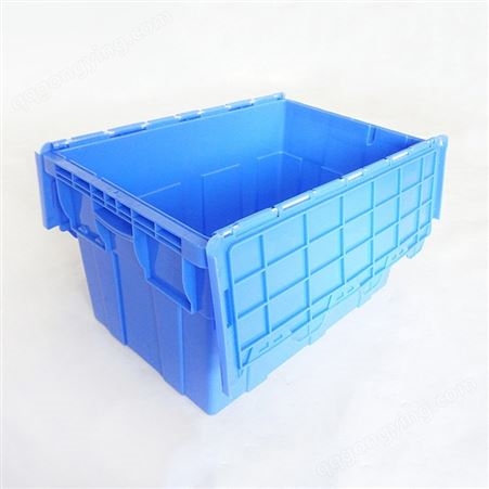 共享快递盒斜插式物流箱塑料周转箱连盖循环回收用斜插式物流箱