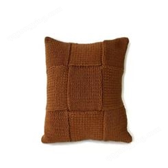 艺枝坊 手工编织棉线四季皆用室内靠垫抱枕套 沙发腰枕