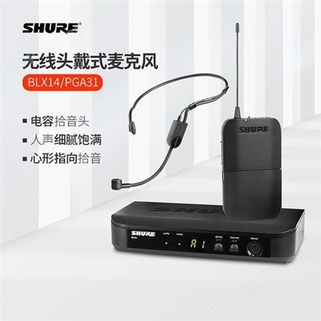 舒尔SHUER无线耳机系统BLX14/PGA31  shuer无线头戴式麦克风