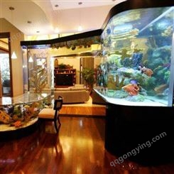 戏浪大型鱼缸定做 亚克力透明异形鱼缸制作 海洋馆设计与施工 透明海洋隧道安装