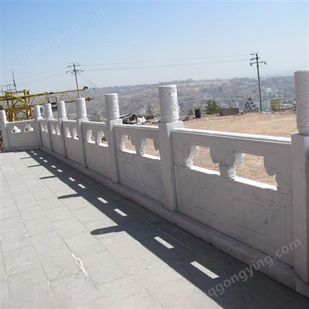 汉白玉石栏杆  寺庙石栏杆设计安装  石栏杆价格