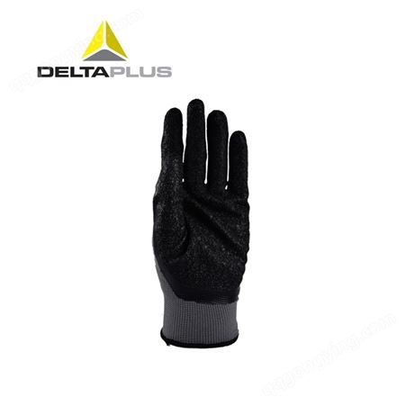 代尔塔 201630 涤纶纤维乳胶涂层手套耐磨透气抗撕裂工业防护手套