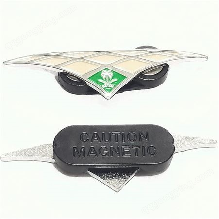 厂家直供金属磁铁沙特阿拉伯磁性胸针定制个性化磁石胸牌定做