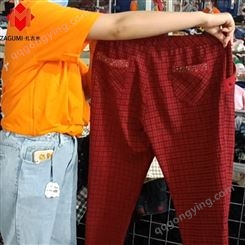 广州扎古米 二手衣服市场旧衣服出口外贸公司女款棉布长裤二手服装旧裤子