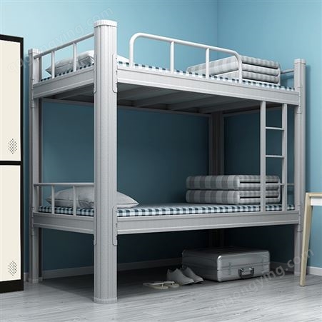 长沙双层床厂家 钢制学生高低床 铁艺宿舍床 品质保障厂家包邮