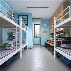 匠心品质双层床 校用宿舍公寓床压型内扣链接 牢固耐用