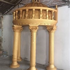 金色婚庆泡沫城堡雕塑定做舞台道具模型仿古建筑设计生产