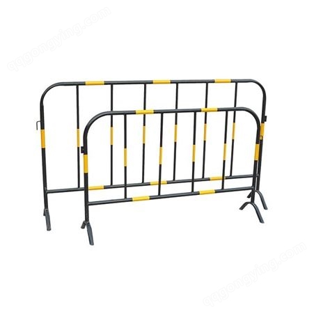 厂家直供 可移动铁马 工地围墙护栏 黄黑铁马护栏 弯管临时护栏