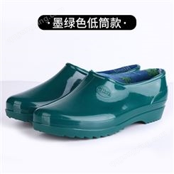 低帮雨鞋 墨绿色低帮雨鞋 厂家批发 防水鞋