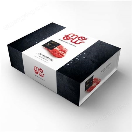 FSC森林认证印刷厂东莞 新款牛肉包装彩盒免费设计牛肉包装挂钩坑纸彩盒