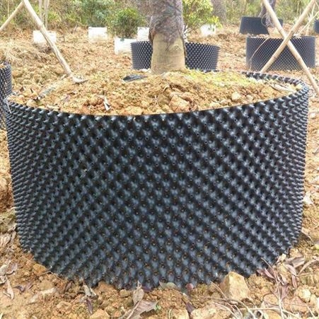 花园园艺控根器生产厂家 黑色pvc围树片 辉门多孔种植加厚控根器销往广西