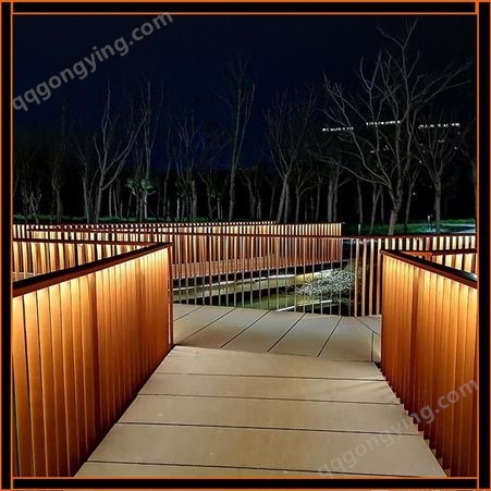 世腾灯光护栏厂家定制不锈钢户外楼梯桥梁景区河道景观道路铝合金栏杆