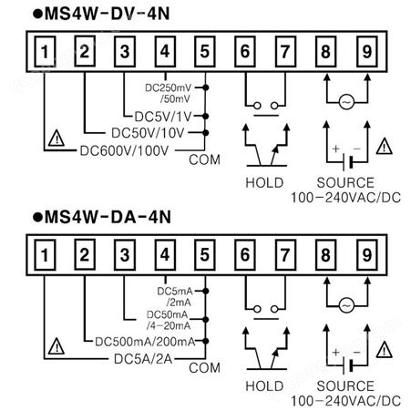 Autonics数字显示电压表MS4W四位数显表头