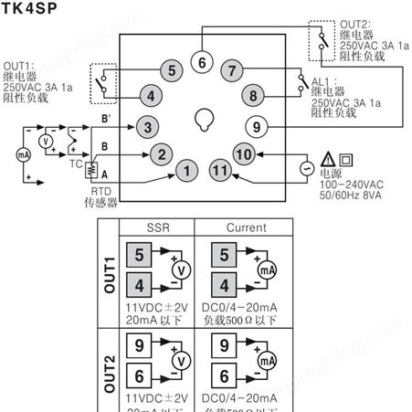 进口温控器TK4SP韩国高速四位两排显示智能温度控制仪表