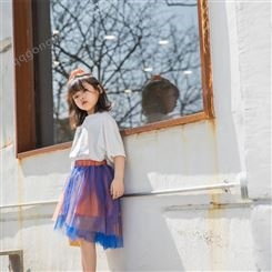 2021JOJO韩版时尚针织T恤夏 淘宝童装货源网 外贸童装加盟渠道