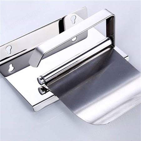 304不锈钢卫生间卷纸架手纸架二合一设计简单 带挡水条