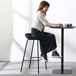 北欧风钢脚吧台桌椅现代简约家用咖啡椅高脚吧凳
