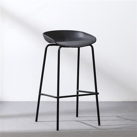北欧风钢脚吧台桌椅现代简约家用咖啡椅高脚吧凳