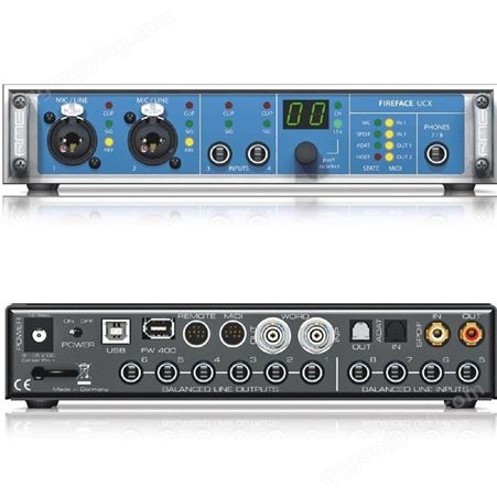 长期现货供应RME Fireface UCX火线/USB 声卡录音棚编曲直播声卡
