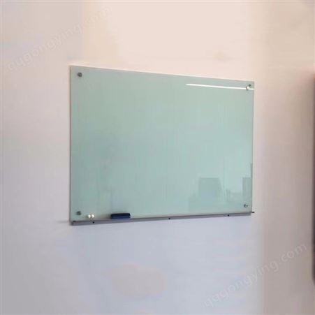 优雅乐 磁性钢化玻璃白板办公会议写字板 好写好擦