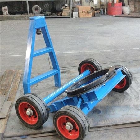 仓储车实心橡胶轮胎 各种各样轮毂 转盘牵引架 牵引平板拖车实心轮胎 创硕机械
