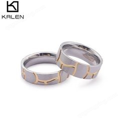韩版时尚钛钢男女戒指 两色个性潮流情侣指环饰品戒子 可刻字