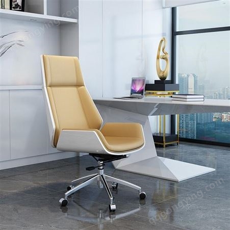 南京办公家具厂靠背办公椅水曲柳西皮老板椅升降北欧洽谈椅伟通品牌