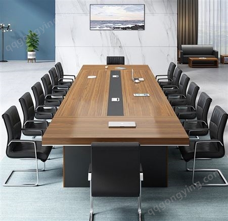 办公家具会议桌长桌简约现代长方形大型洽谈桌椅组合工作台培训桌JY-HJ-032