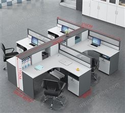 嘉诣家具办公室办公桌子简约现代屏风工位带柜员工桌家具人位职员桌椅组合JY-WQ-416