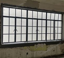 断桥铝复古门窗  铝合金仿钢门窗   铝合金黑色格子复古窗