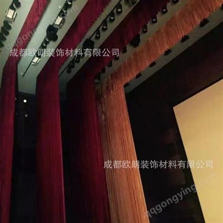 电动舞台幕布电动会标横幅剧院礼堂演播厅舞台红幕布厂家订做安装